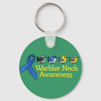Warbler Neck Awareness Ribbon Keychain