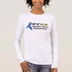 Warbler Neck Awareness Ribbon Women's Basic Long Sleeve T-Shirt