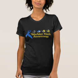 Warbler Neck Awareness Ribbon Women's American Apparel Fine Jersey Short Sleeve T-Shirt