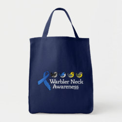 Warbler Neck Awareness Ribbon Grocery Tote