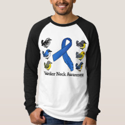 Warbler Neck Awareness Men's Canvas Long Sleeve Raglan T-Shirt