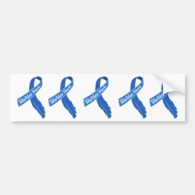 Warbler Neck Ribbon Bumper Sticker