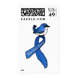 Warbler Neck Ribbon Cerulean Medium Stamp 2.1