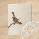 Warbler Reed Wren | William Lewin Jigsaw Puzzle<br><div class="desc">Warbler; Reed Wren (before 1790) | William Lewin’s Warbler; Reed Wren is a delicate and detailed painting featuring a small brown warbler perched on a branch against a minimalist neutral background. The artist’s careful rendering of the bird’s soft feathers and slender form highlights its subtle beauty. The simplicity of the...</div>