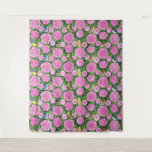 warblers and peonies tapestry