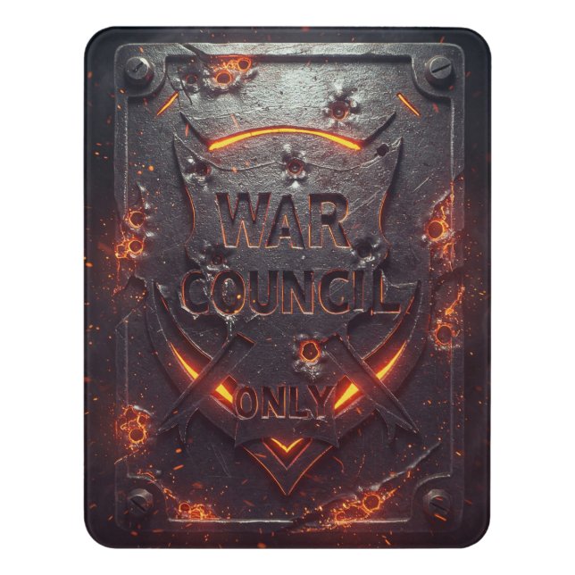 WARBRINGER – Klan War Room Door Sign (Contemporary Vert)