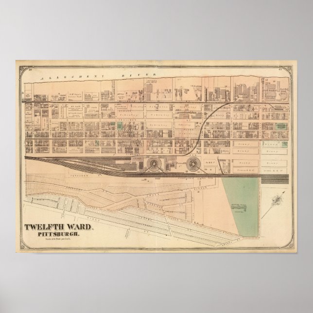 Ward 12 of Pittsburgh, Pennsyvania Poster (Front)