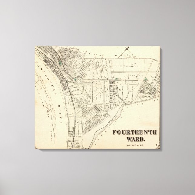 Ward 14 of Pittsburgh, Pennsyvania 2 Canvas Print (Front)