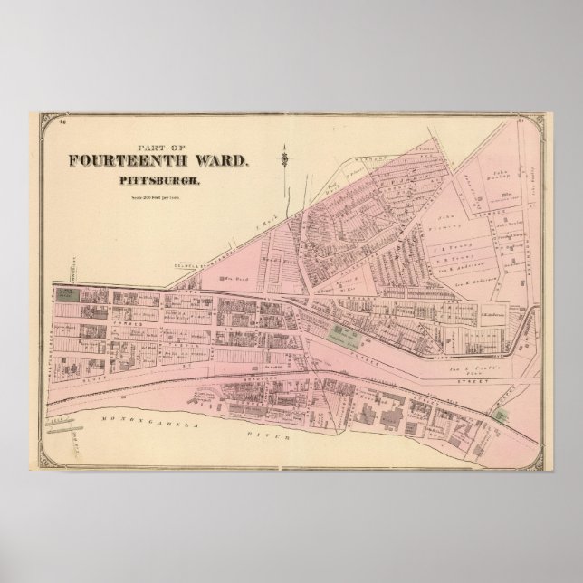 Ward 14 of Pittsburgh, Pennsyvania Poster (Front)