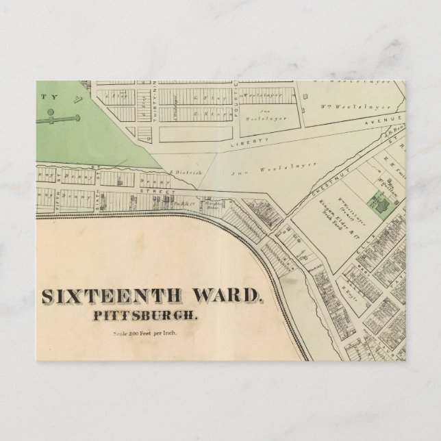 Ward 16 of Pittsburgh, Pennsyvania Postcard (Front)