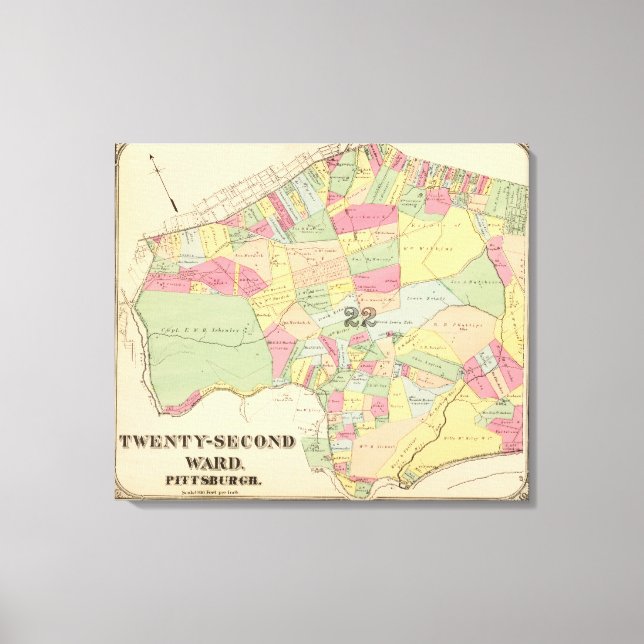 Ward 22 of Pittsburgh, Pennsyvania Canvas Print (Front)