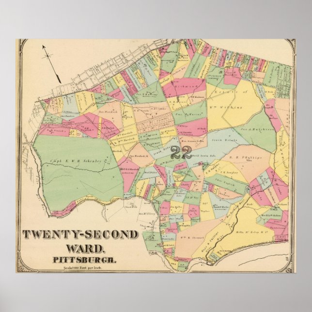 Ward 22 of Pittsburgh, Pennsyvania Poster (Front)
