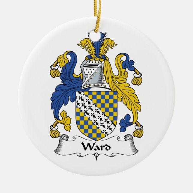Ward Family Crest Ceramic Ornament (Front)