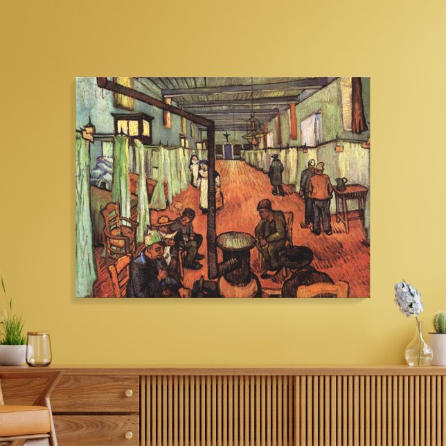 Ward in the Hospital in Arles by Vincent van Gogh Canvas Print (Insitu(LivingRoom))