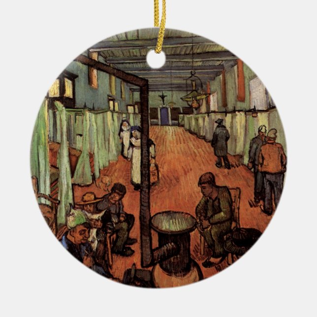Ward in the Hospital in Arles by Vincent van Gogh Ceramic Ornament (Front)