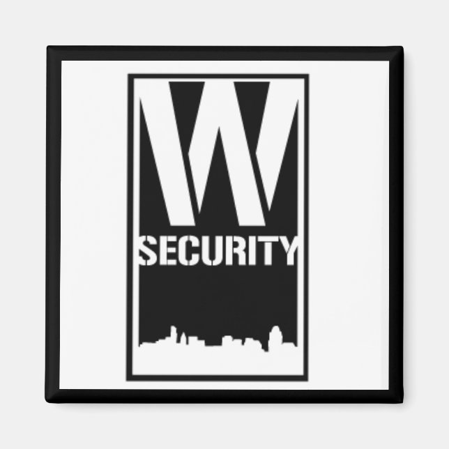 Ward Security Square Magnet (Front)