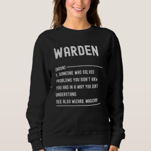 Warden Definition Shirts Funny Job Title