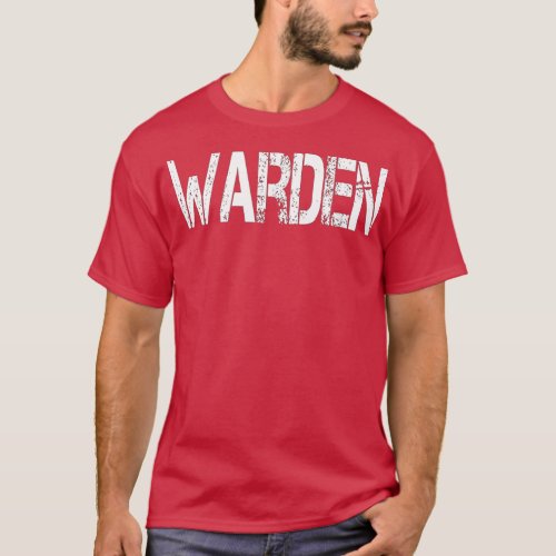 Warden Halloween Costume  Game Fish Prison  T_Shirt