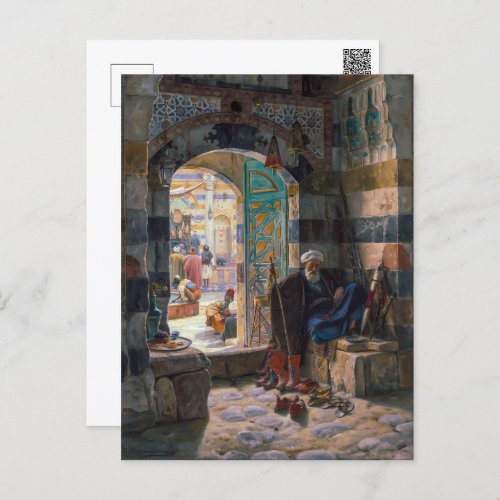 Warden of the Mosque Damascus  Bauernfeind  Postcard