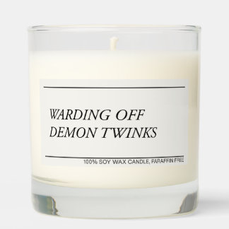 Warding Off Demon Twinks funny gay scented candle