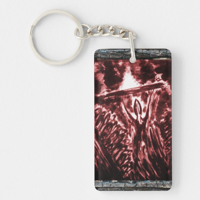 Warding Off Evil Keychain (Front)