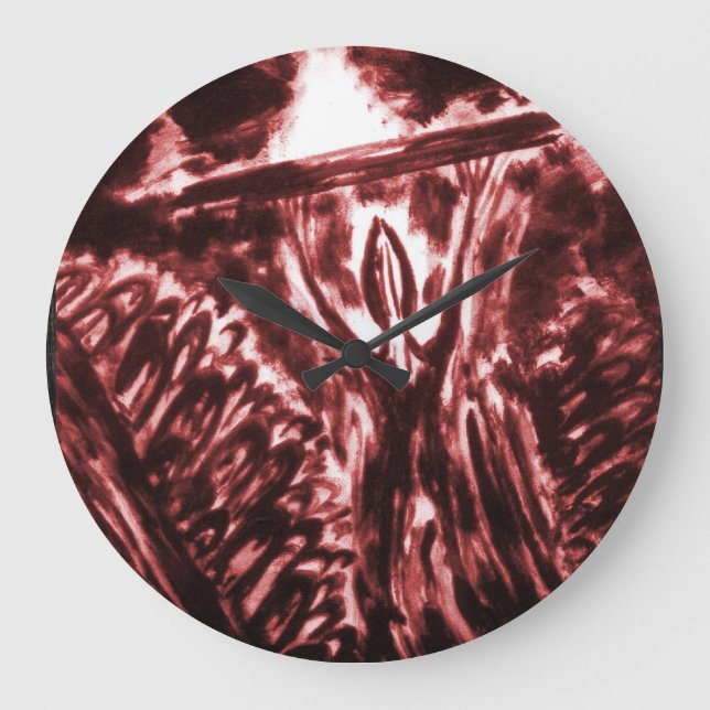 Warding Off Evil Large Clock (Front)