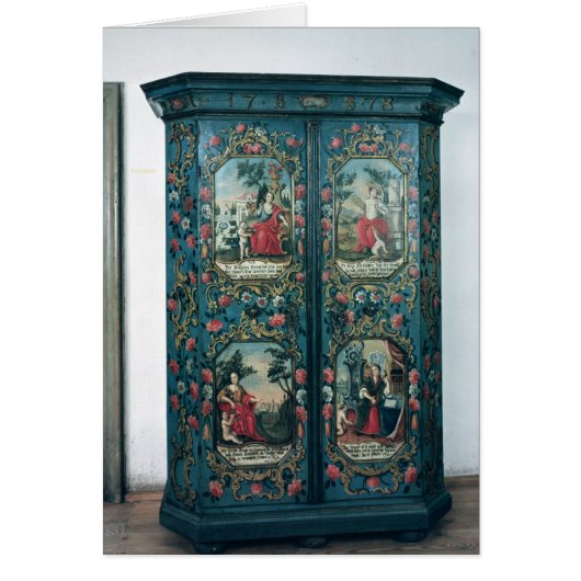 Wardrobe decorated with scenes of the four cards (Front)