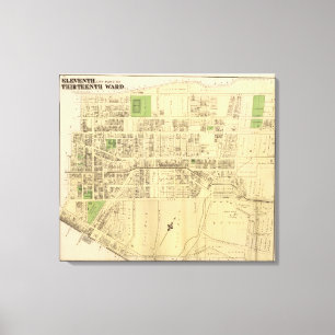 Wards 11, 13 of Pittsburgh, Pennsyvania Canvas Print
