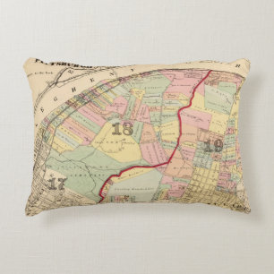 Wards 1819 of Pittsburgh, Pennsyvania Decorative Pillow
