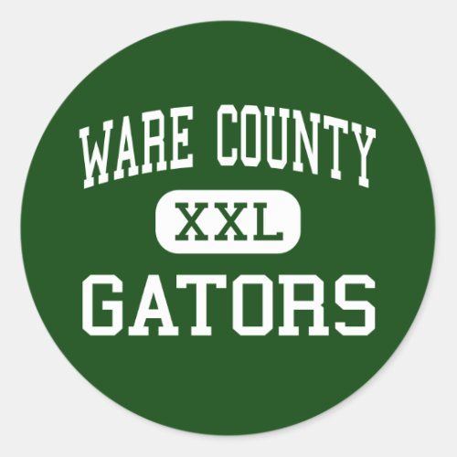 Ware County _ Gators _ High _ Waycross Georgia Classic Round Sticker