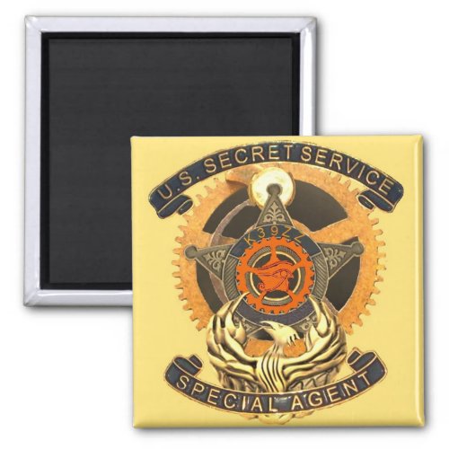 Warehouse 13 Steampunk Secret Service Badge Magnet
