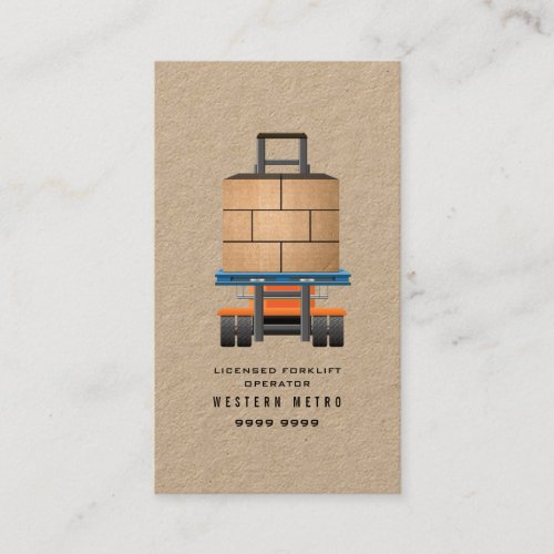 Warehouse Heavy Lifting Fork Lift Driver Operator Business Card