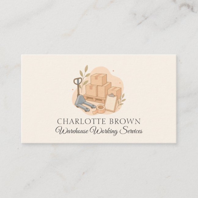 Warehouse Logistics Shipping Inventory Distributio Business Card