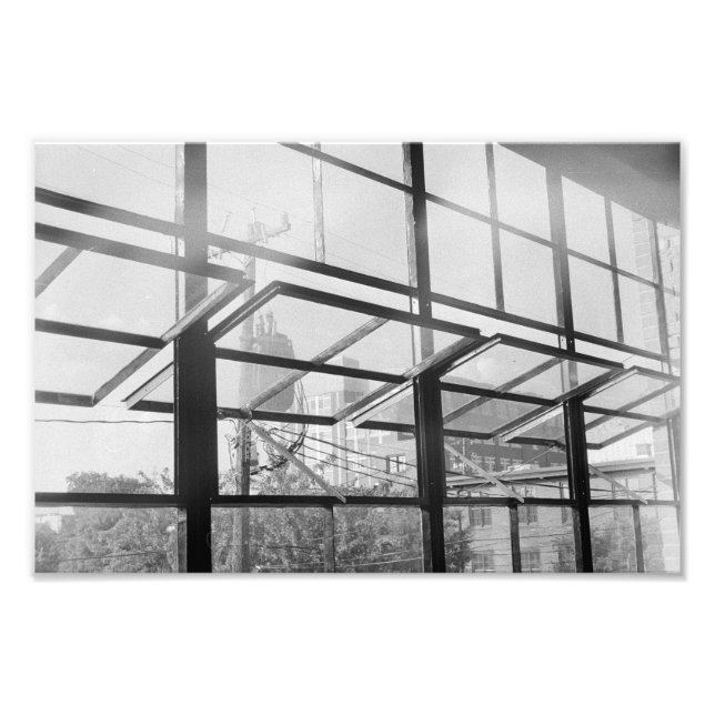 Warehouse Windows, Black and White (Print) Photo Print (Front)