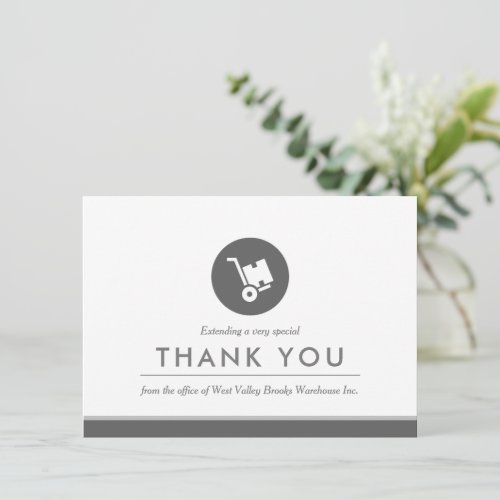 Warehouse Workers | Minimal Flat Thank You Card