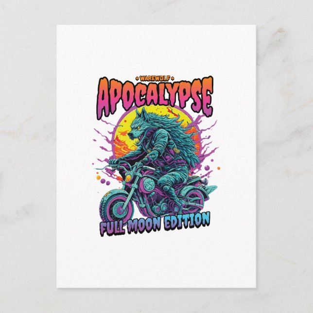 Warewolf apocalypse postcard (Front)