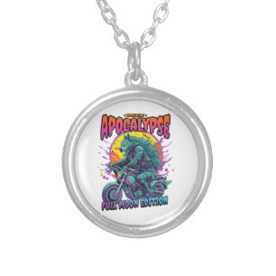 Warewolf apocalypse silver plated necklace
