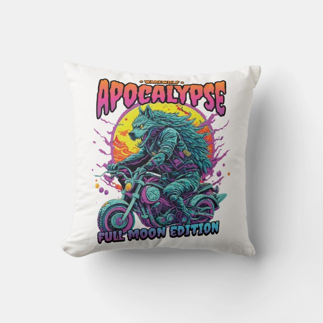 Warewolf apocalypse throw pillow (Front)