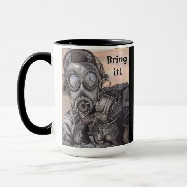 Warfare Disaster Prepper Coffee Gift Cup Mug (Left)