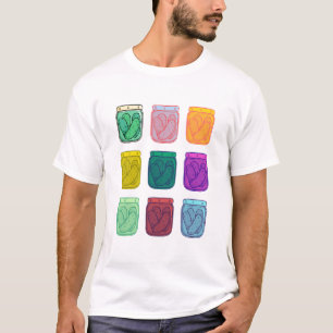 Warhol Pickles Playful Bright Colorful Rainbow  T-Shirt