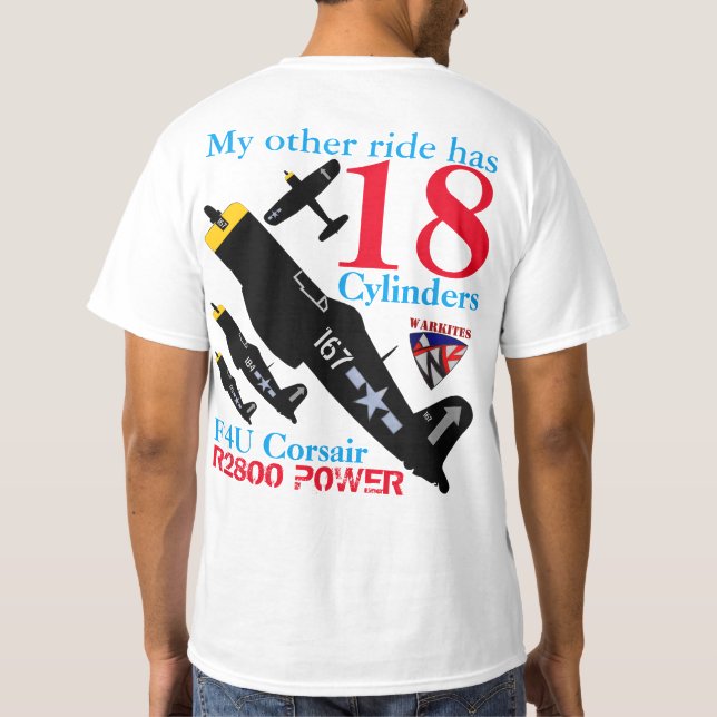 Warkites F4u Corsair T-Shirt (Back)