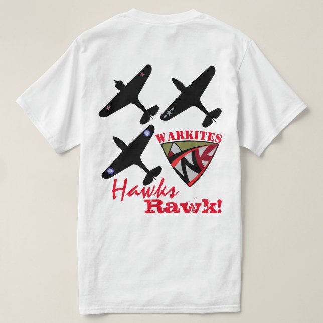 Warkites Hawks Rawk! T-Shirt (Design Back)