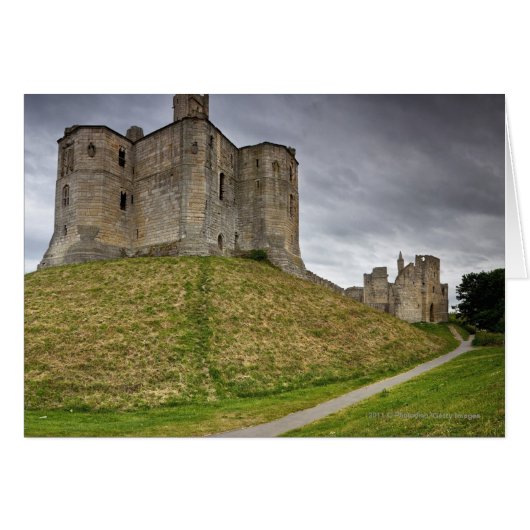 Warkworth Castle in Northumberland, England Cards (Front Horizontal)