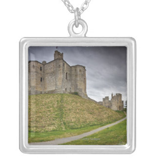 Warkworth Castle in Northumberland, England Silver Plated Necklace