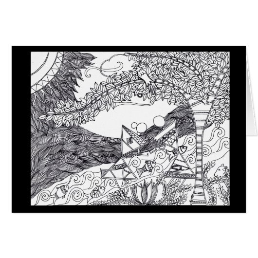 Warli art cards (Front Horizontal)