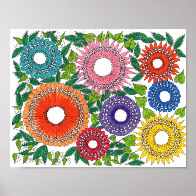 warli art color poster (Front)