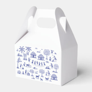 Warli Art Indian Tribal Illustration Favor Boxes