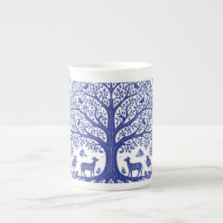 Warli Art Indian Tribal Illustration | Minimalist  Bone China Mug