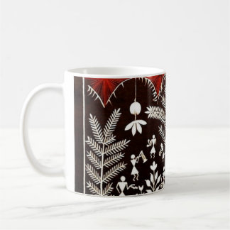 Warli Tribal Tree of Life -wood walart Coffee Mug