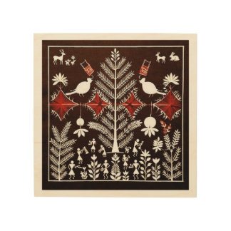 Warli Tribal Tree of Life -wood walart Wood Wall Art